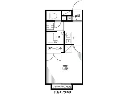 プレジール浦和(1K/1階)の間取り写真