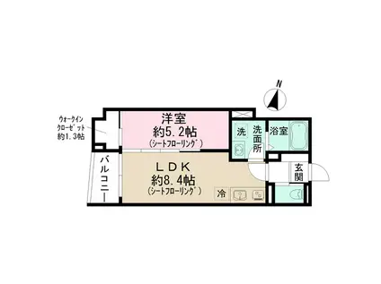 東京都練馬区上石神井南町3計画(1LDK/1階)の間取り写真
