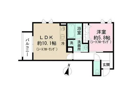 東京都練馬区上石神井南町3計画(1LDK/3階)の間取り写真