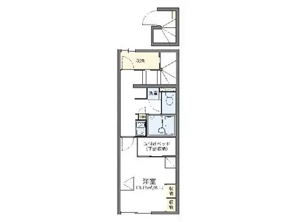 レオパレスアネーロ(1K/2階)の間取り写真