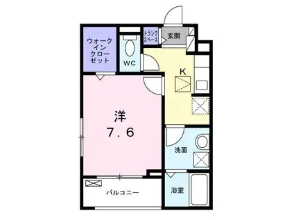 カルム 新久(1K/1階)の間取り写真