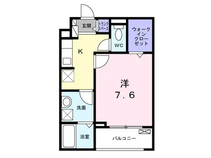 カルム 新久(1K/2階)の間取り写真