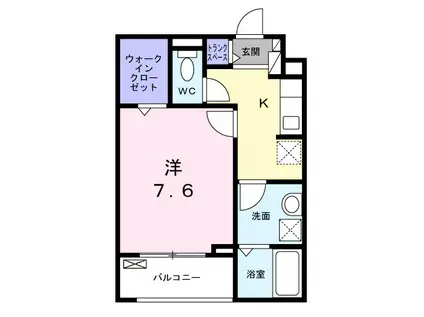 カルム 新久(1K/2階)の間取り写真