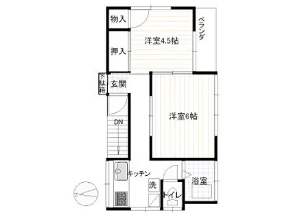 みすぎ荘(2K/2階)の間取り写真