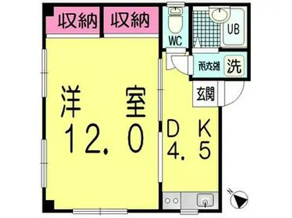 熊谷BASE(1DK/1階)の間取り写真
