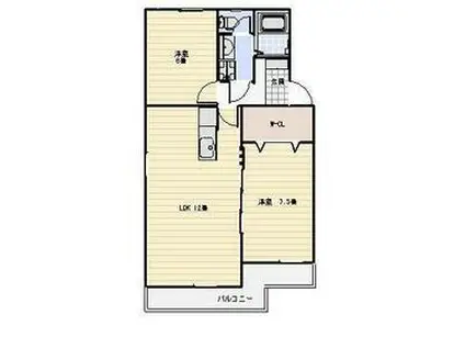 メゾン・ド・フール2(2LDK/2階)の間取り写真