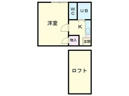 ランドマーク大街道3(1K/1階)の間取り写真