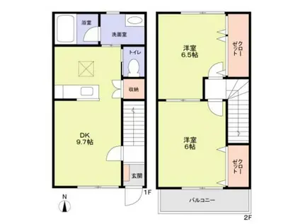 クオリティハイツ白井冨士(2DK)の間取り写真