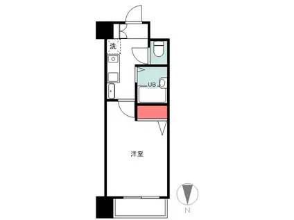 エイペックス京都新京極Ⅰ(1K/2階)の間取り写真