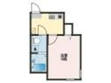 ハピーハイツ(1K/2階)の間取り写真