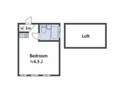 クラーク高田馬場(ワンルーム/2階)の間取り写真