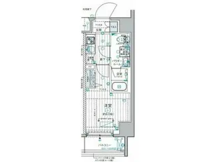 GENOVIA西横浜(1K/5階)の間取り写真