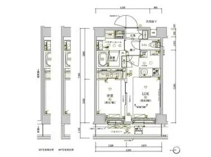 メインステージ東武練馬(1LDK/5階)の間取り写真
