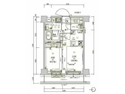 メインステージ東武練馬(1LDK/5階)の間取り写真