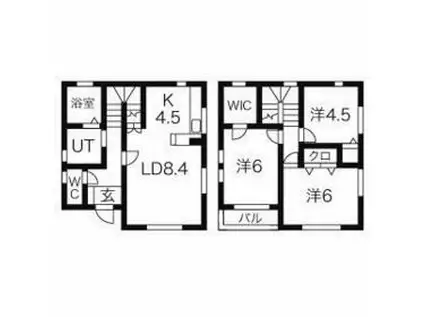 東武鉄道日光線 新鹿沼駅 徒歩17分 2階建 築14年(3LDK)の間取り写真