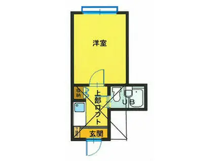 パレス山手Ⅰ(ワンルーム/1階)の間取り写真