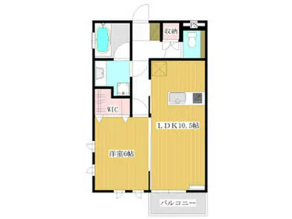 コントレール(1LDK/1階)の間取り写真