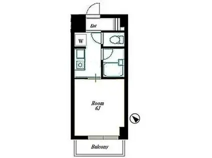 スカイコート新宿第8(1K/3階)の間取り写真