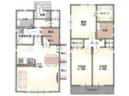 樽見鉄道 美江寺駅 徒歩44分 2階建 築1年(3LDK)の間取り写真