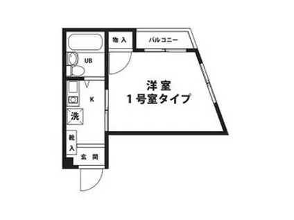 パレス和田町(1K/1階)の間取り写真