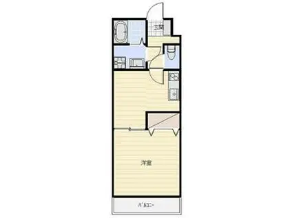 プロスペール半田山(1DK/4階)の間取り写真