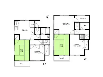 テラスハウス(5DK)の間取り写真