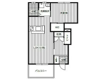 CASE DI ORANGE (1LDK/1階)の間取り写真