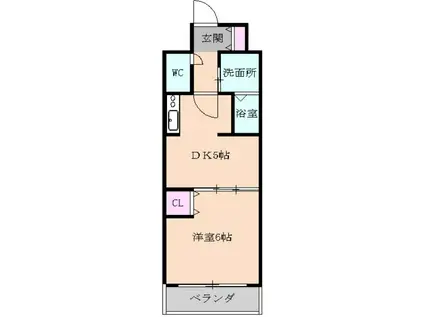 コアレジデンス(1DK/4階)の間取り写真