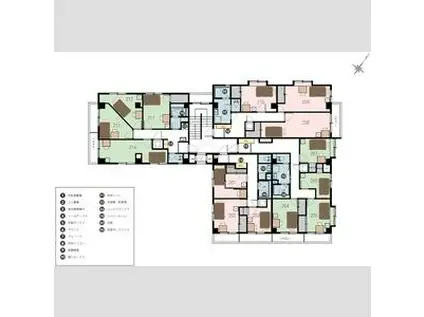 シェアス浦和(ワンルーム/2階)の間取り写真