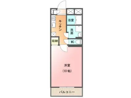 グレイティアいなべ(1K/3階)の間取り写真