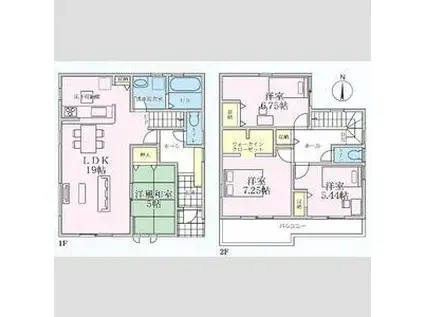 東海道本線 穂積駅 徒歩31分 2階建 築4年(4LDK)の間取り写真