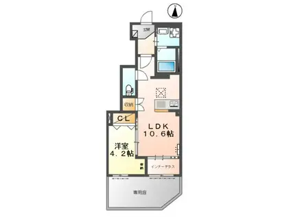 リントゥコト(1LDK/1階)の間取り写真