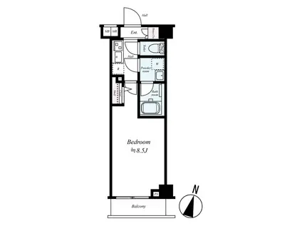 メインステージ板橋志村2(1K/1階)の間取り写真