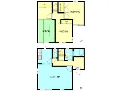 小川テラスハウス２(3LDK)の間取り写真