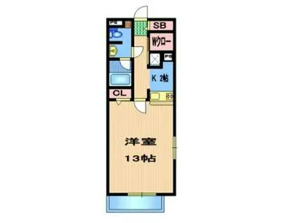 グランツ白岡(1K/4階)の間取り写真