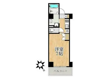 ステーションタワーウラヤス(1K/10階)の間取り写真