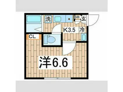 MAISON LEO Ⅰ(1K/1階)の間取り写真