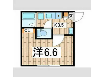 MAISON LEO Ⅰ(1K/3階)の間取り写真