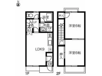 ＤＵＰＬＥＸ　国王１００Ｂ(2LDK)の間取り写真