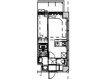 ALIVIS SHIMO-SHINJO SOL TERRAC(1LDK/4階)の間取り写真