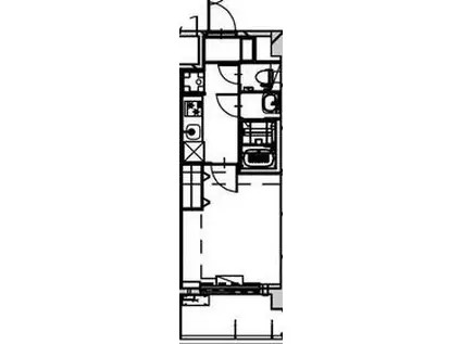 ALIVIS SHIMO-SHINJO SOL TERRAC(1K/4階)の間取り写真