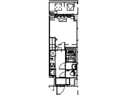 ALIVIS SHIMO-SHINJO SOL TERRAC(1K/3階)の間取り写真