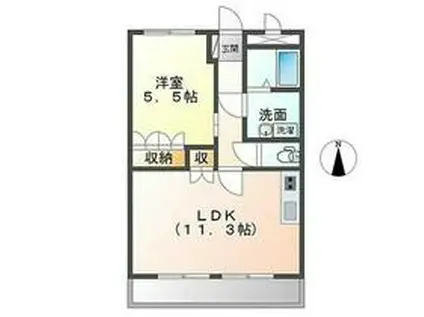 プラネットスクエア(1LDK/2階)の間取り写真