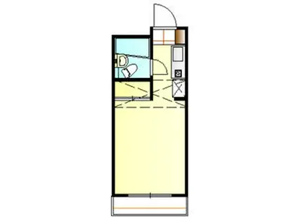 ヴィラ鷹の台(ワンルーム/2階)の間取り写真