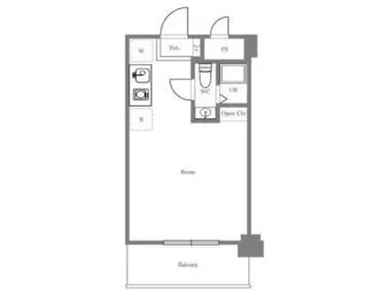 ライオンズマンション駒込駅前(ワンルーム/12階)の間取り写真