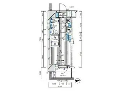 メインステージ亀有(1K/7階)の間取り写真