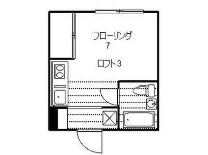 ハイツセイワⅡ(ワンルーム/1階)の間取り写真