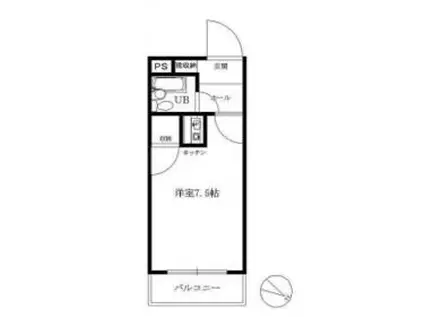 グランシャリオ飯能(ワンルーム/4階)の間取り写真