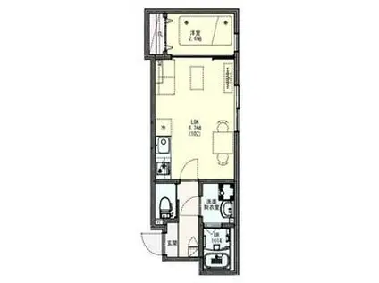 KLEIS北越谷Ⅱ(1LDK/1階)の間取り写真
