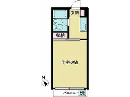 芦山グレイスマンション(1K/3階)の間取り写真